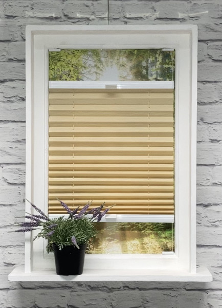 Pleated blind Madagascar pearl vanilla