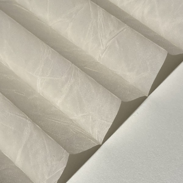 Pleated blind Crush Perl cream-white