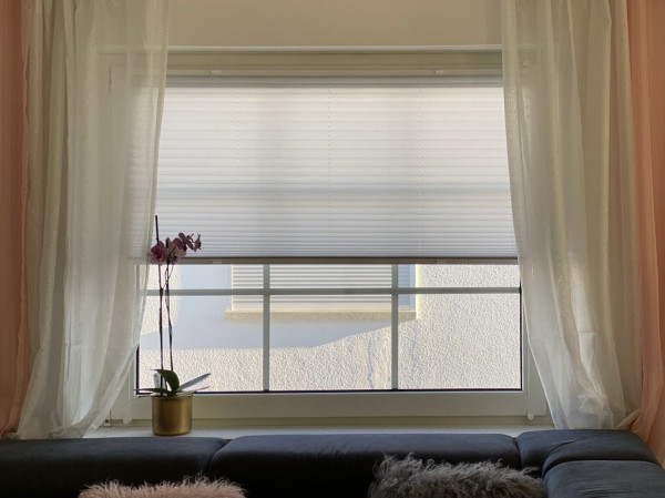 Pleated blind Kyoto Perl Platinum