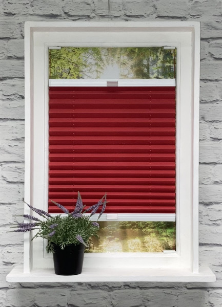 Pleated blind Samba Red