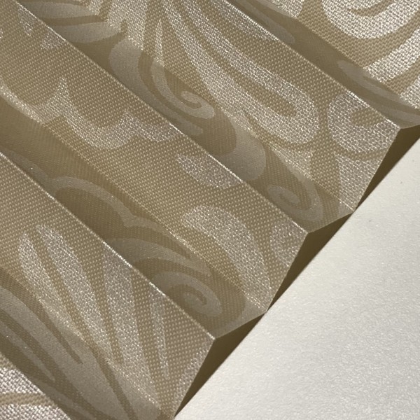 Pleated blind Oriental Metallic Beige