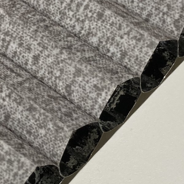 Honeycomb pleated blind Lambada Blackout gray-white