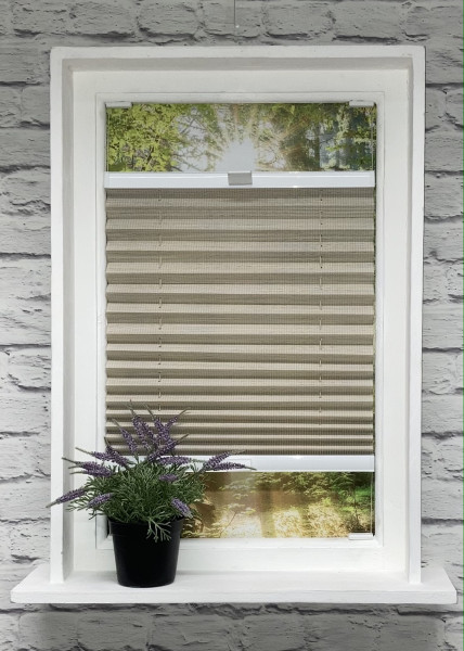 Pleated blind Bamboo Beige