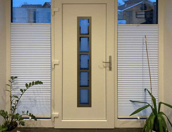 Pleated blind Samba pearl white