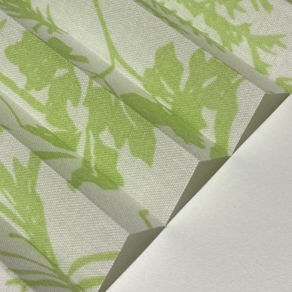 Pleated blind Tivoli green-white