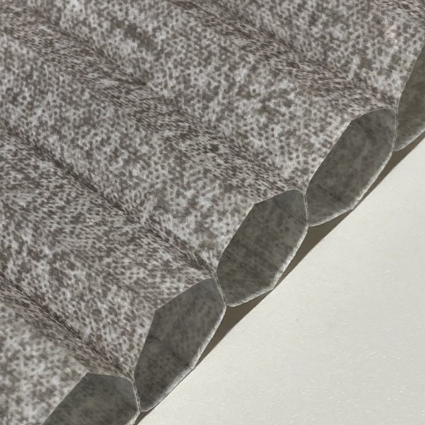 Honeycomb pleated blind Lambada gray-white