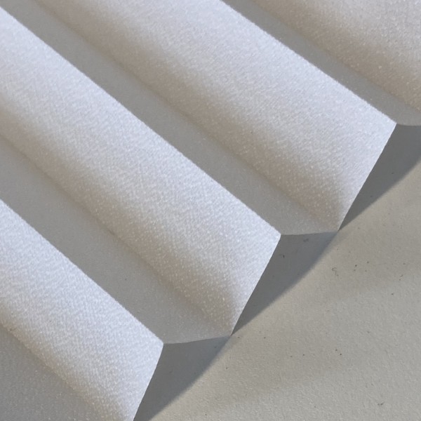 15mm Slim pleated blind Kyoto Perl White
