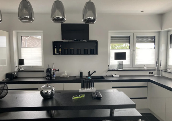 Pleated blind Kyoto Perl smoke-white