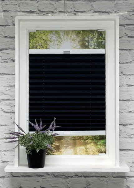 Pleated blind Vegas Metallic Black