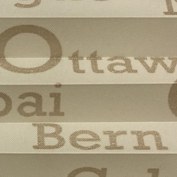 Pleated blind City's cream