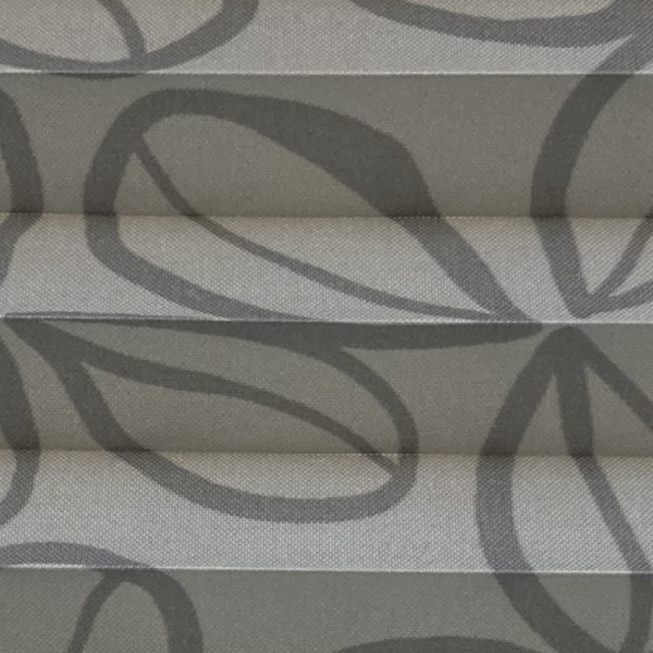 Pleated blind Clover silver-grey