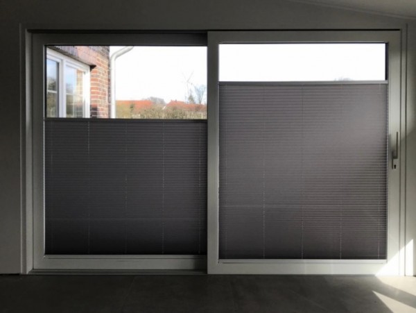 Pleated blind Kyoto Perl steel-grey