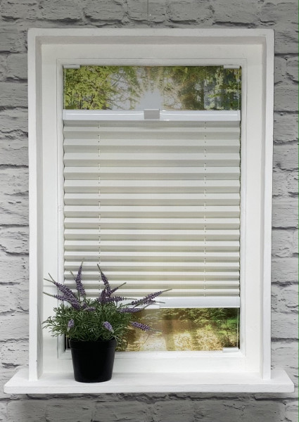 Pleated blind Royal Perl White