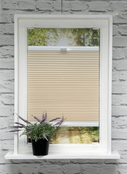 Honeycomb pleated blind Zorba cream