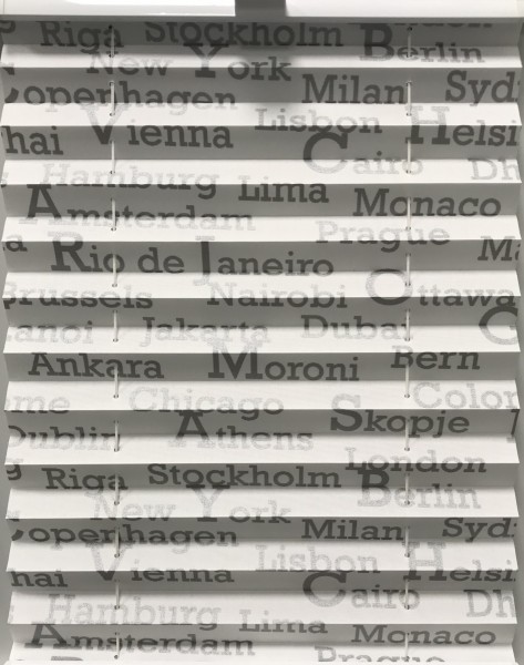 Pleated blind City's white