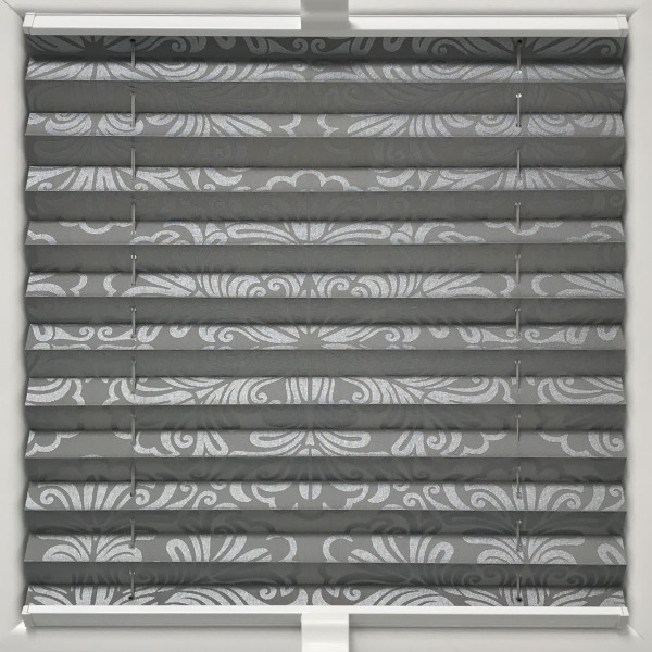 Pleated blind Oriental Metallic Grey