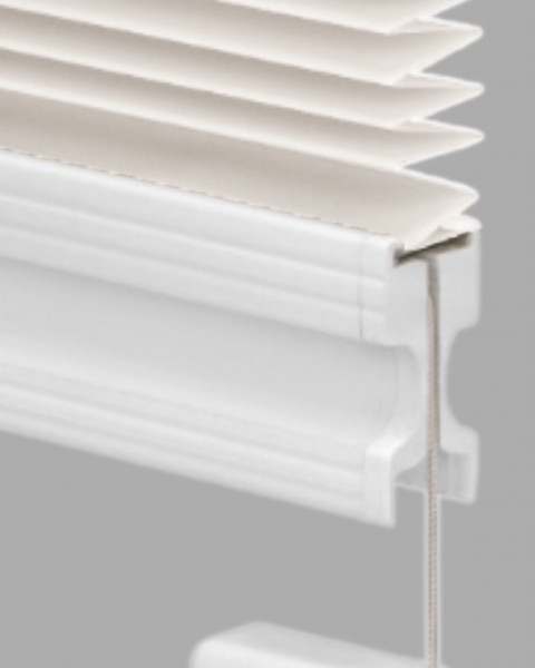 15mm slim pleated blind Kyoto Perl cream-white