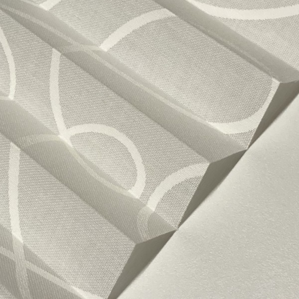 Pleated blind Flamenco Print White