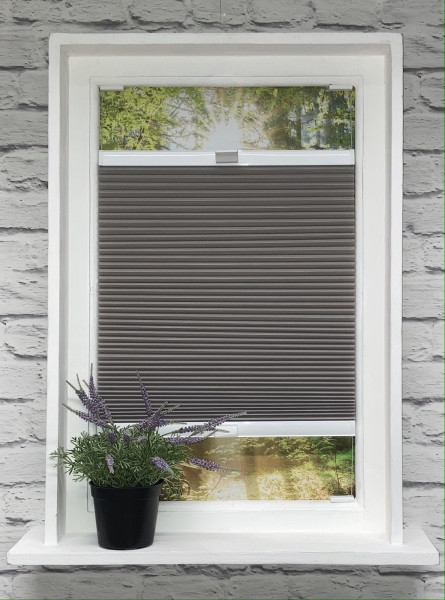 Honeycomb pleated blind Zorba gray