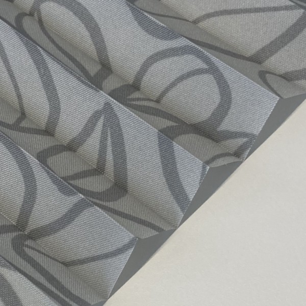 Pleated blind Clover silver-grey