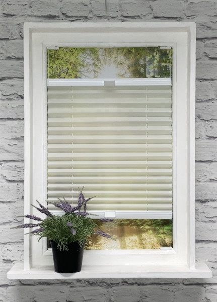 Pleated blind Samba smoke-white