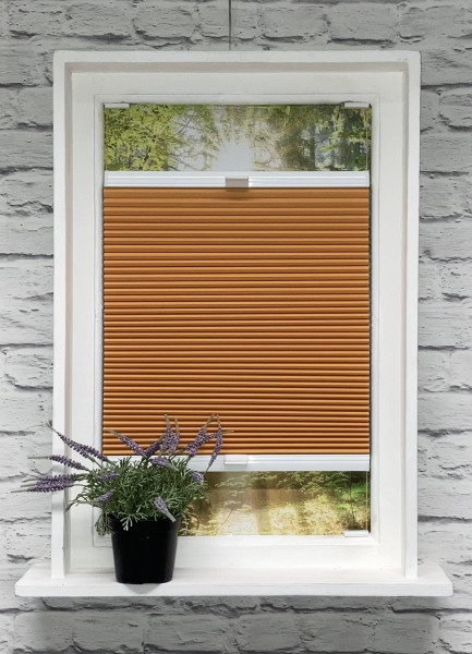 Honeycomb pleated blind 100% blackout Soft Orange