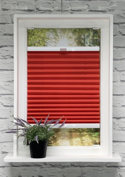 Pleated blind Kyoto Perl red