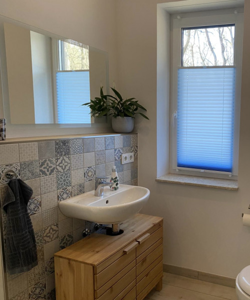 Pleated blind Kyoto Solo Blue