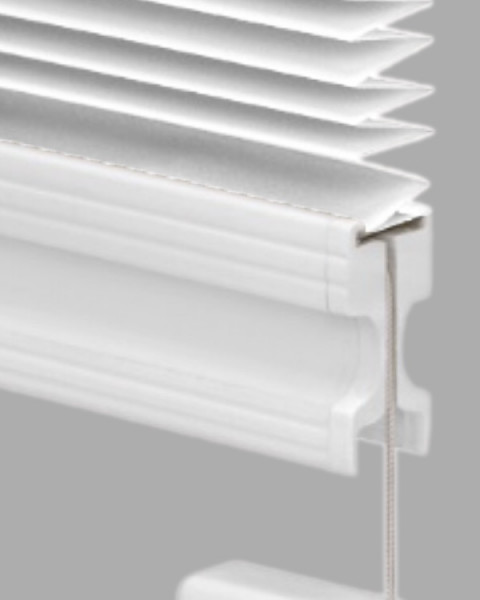 15mm Slim pleated blind Kyoto Perl White