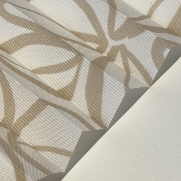 Pleated blind Clover white-cocoa