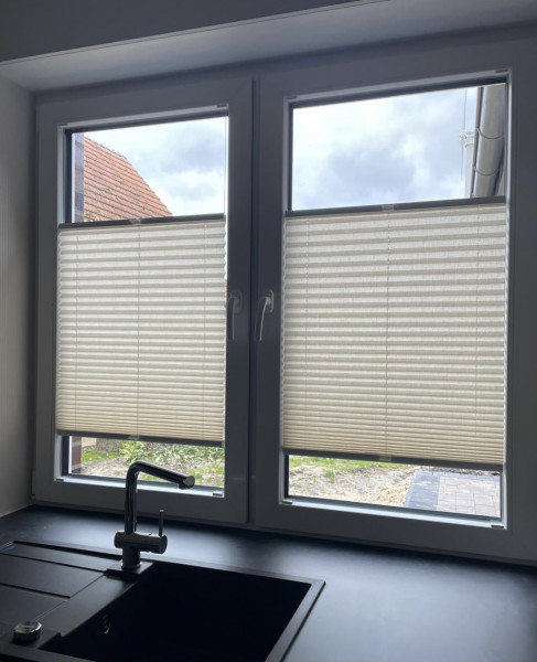 Pleated blind Sahara Beige