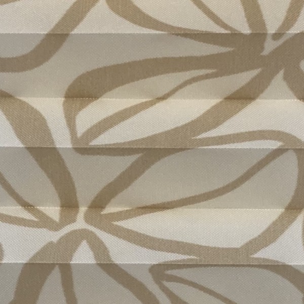 Pleated blind Clover white-cocoa