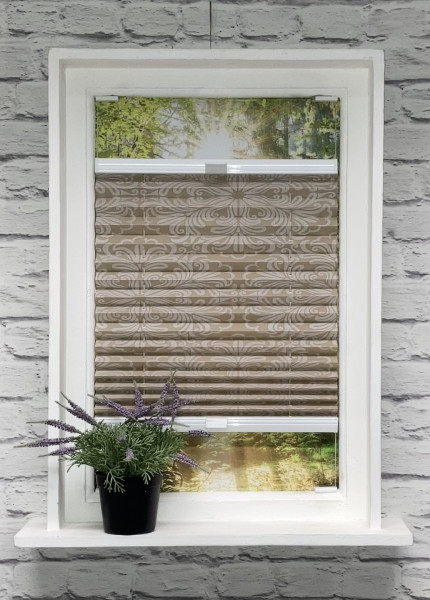 Pleated blind Oriental Metallic Beige