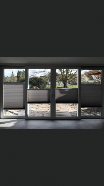 15mm Slim pleated blind Kyoto Perl steel-grey