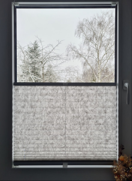 Pleated blind Dance silver-grey