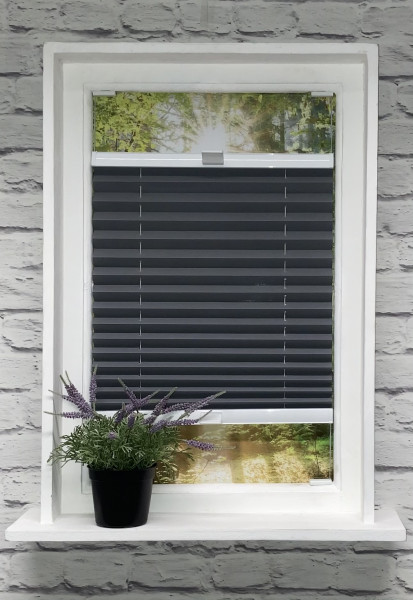 Pleated blind Flamenco dark gray