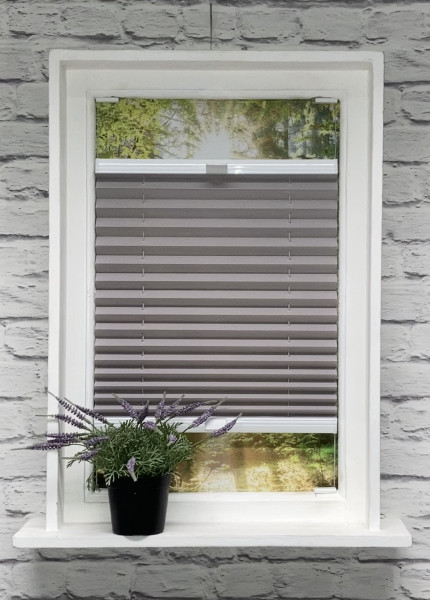 Pleated blind Kyoto Perl light gray