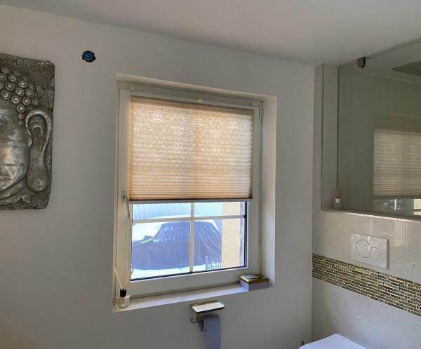 Pleated blind Oriental Metallic Beige