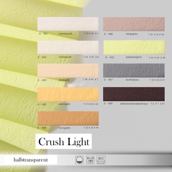 Pleated blind Crush-Light Old-White