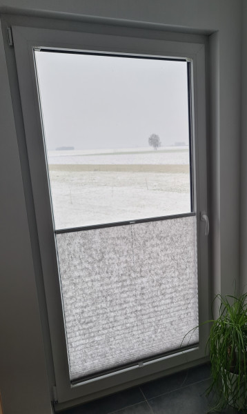 Pleated blind Dance silver-grey