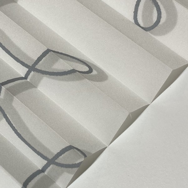 Pleated blind Infinity white-grey