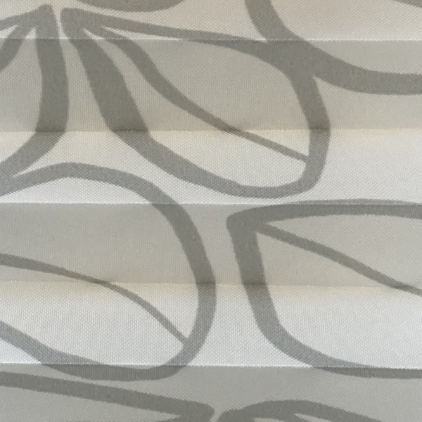 Pleated blind Clover white-grey