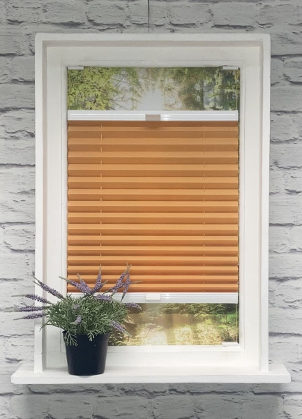 Pleated blind Samba Orange