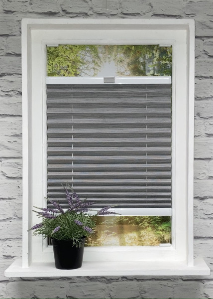 Pleated blind Mina light gray