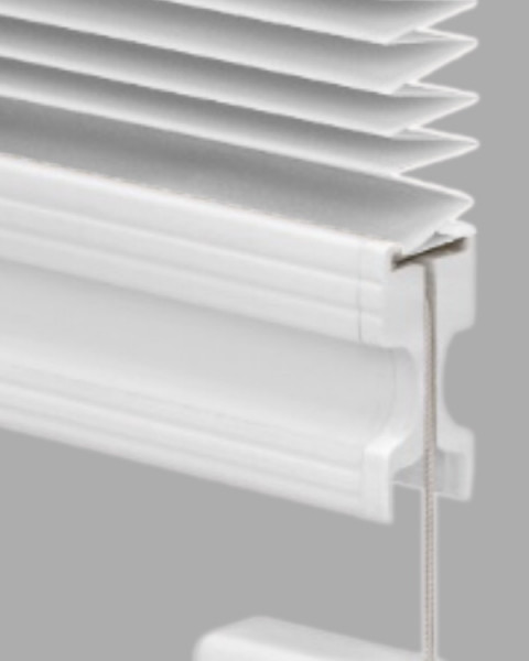 15mm Slim pleated blind Tango Blackout light gray