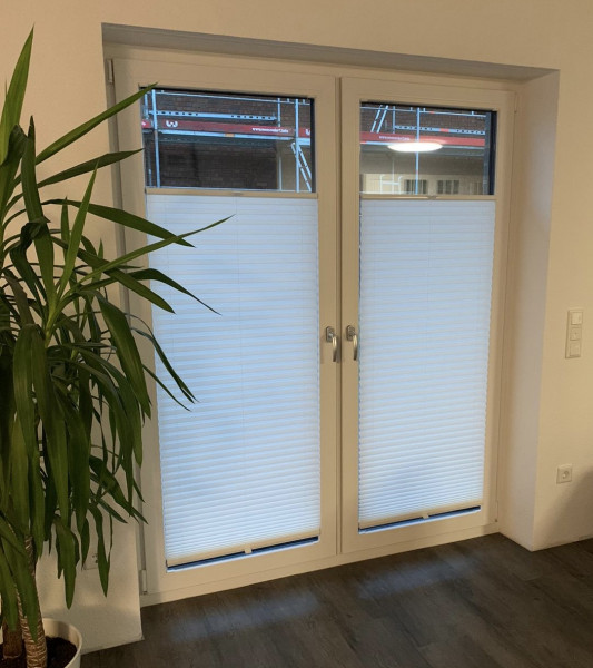 Pleated blind Samba pearl white