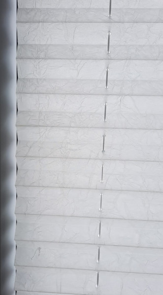 Pleated blind Crush-Light Old-White