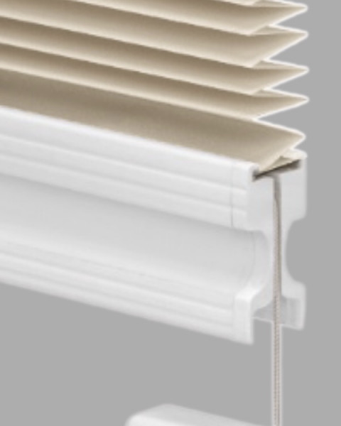 15mm slim pleated blind Kyoto Perl light beige