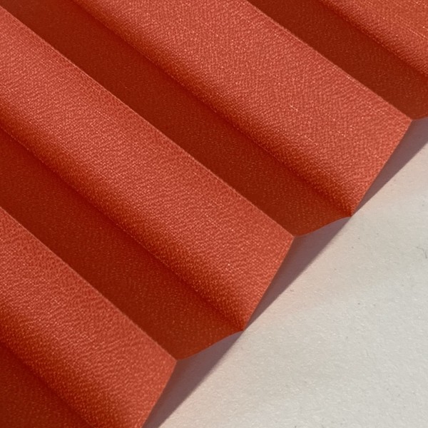 Pleated blind Kyoto Perl orange-red