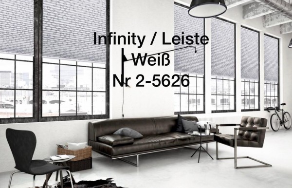 Pleated blind Infinity white-white